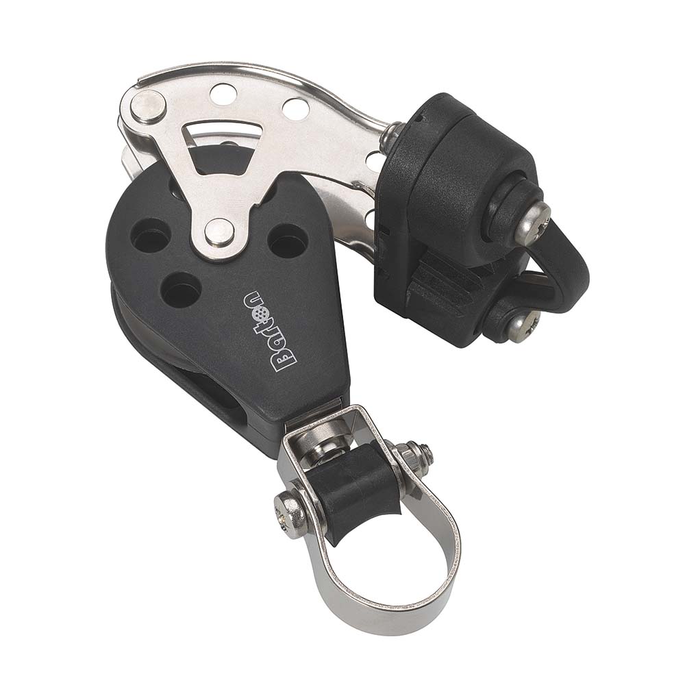 Barton Marine Size 3 Stanchion Lead Block - Single w/Becket & Cam Cleat - Clinch River Fishing USA