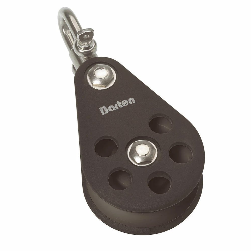 Barton Size 5 54mm Plain Bearing Pulley Block Single Block Swivel - Clinch River Fishing USA