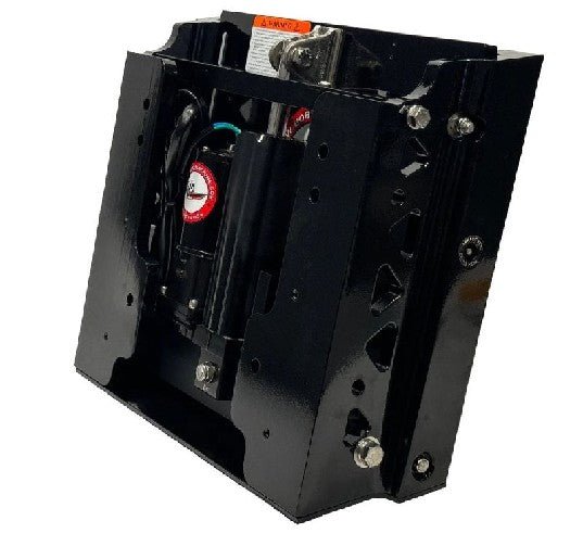 BOB'S MACHINE 4 inch Setback Action Series Jack Plate, Powder Coated Black | 100-104101P-PCGB-NOSPN-NG - Clinch River Fishing USA
