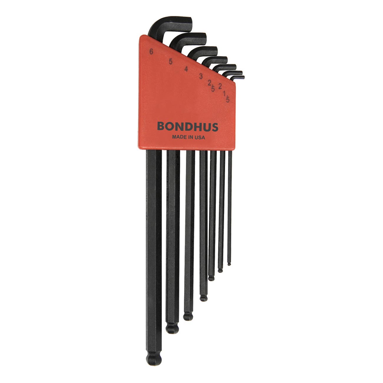 Bondhus Balldriver Stubby Metric Ball End HEX L-Keys: 1.5mm to 6mm (7 Piece) - Clinch River Fishing USA