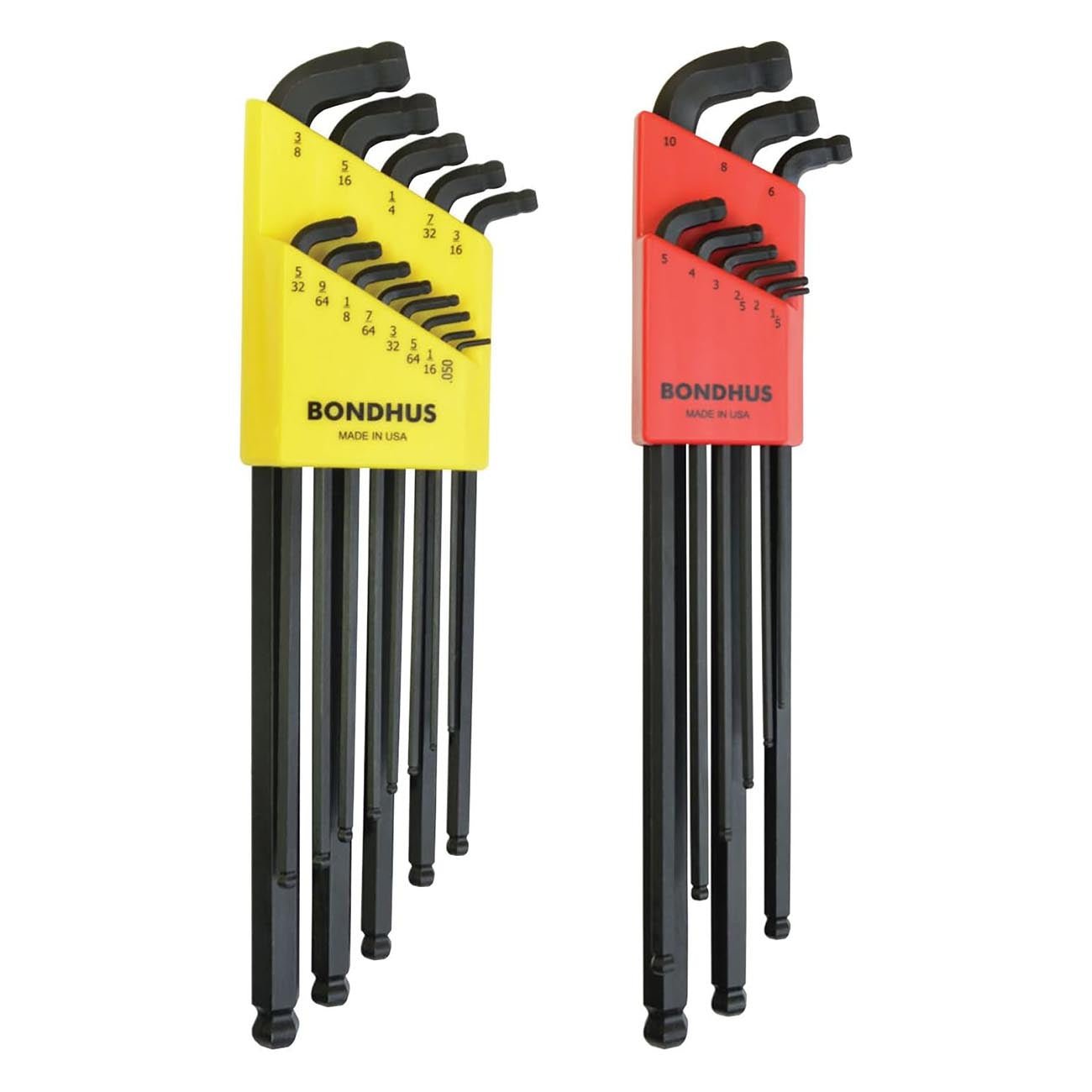 Bondhus Stubby Metric/SAE MaxTorqueGÀó Double Ball End HEX Long L-Keys Double Set (22 Piece) - Clinch River Fishing USA
