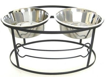 Bone Raised Double Dog Bowl - Small/Black - Clinch River Fishing USA