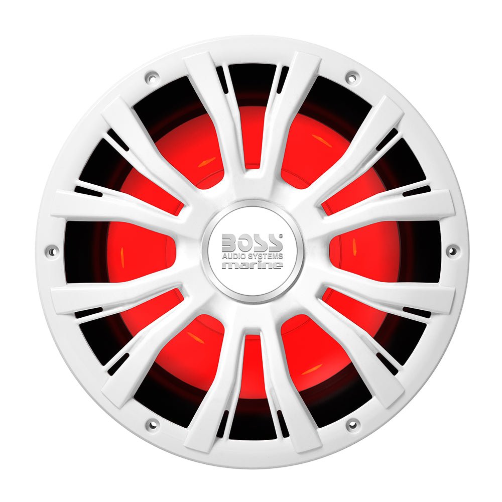 Boss Audio 10" MRG10W Subwoofer w/RGB Lighting - White - 800W - Clinch River Fishing USA