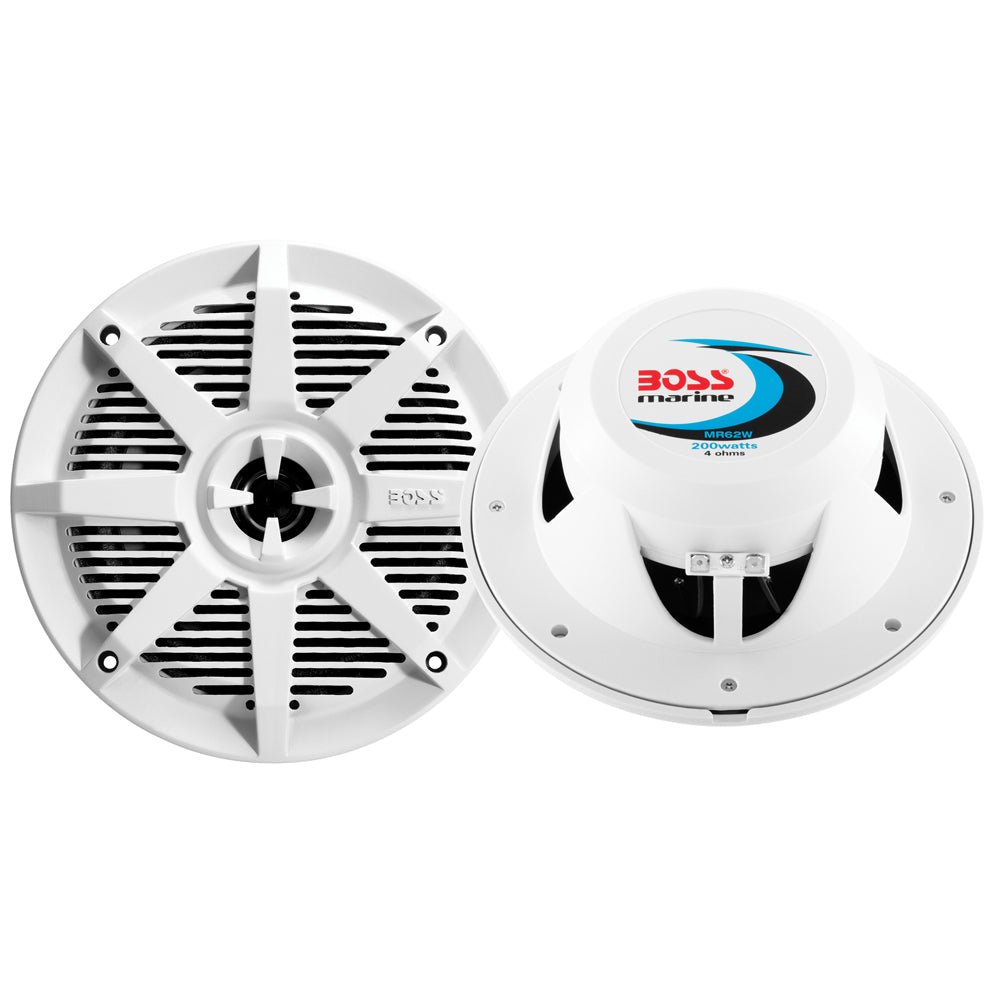 Boss Audio 6.5" MR62W Speaker - White - 200W - Clinch River Fishing USA