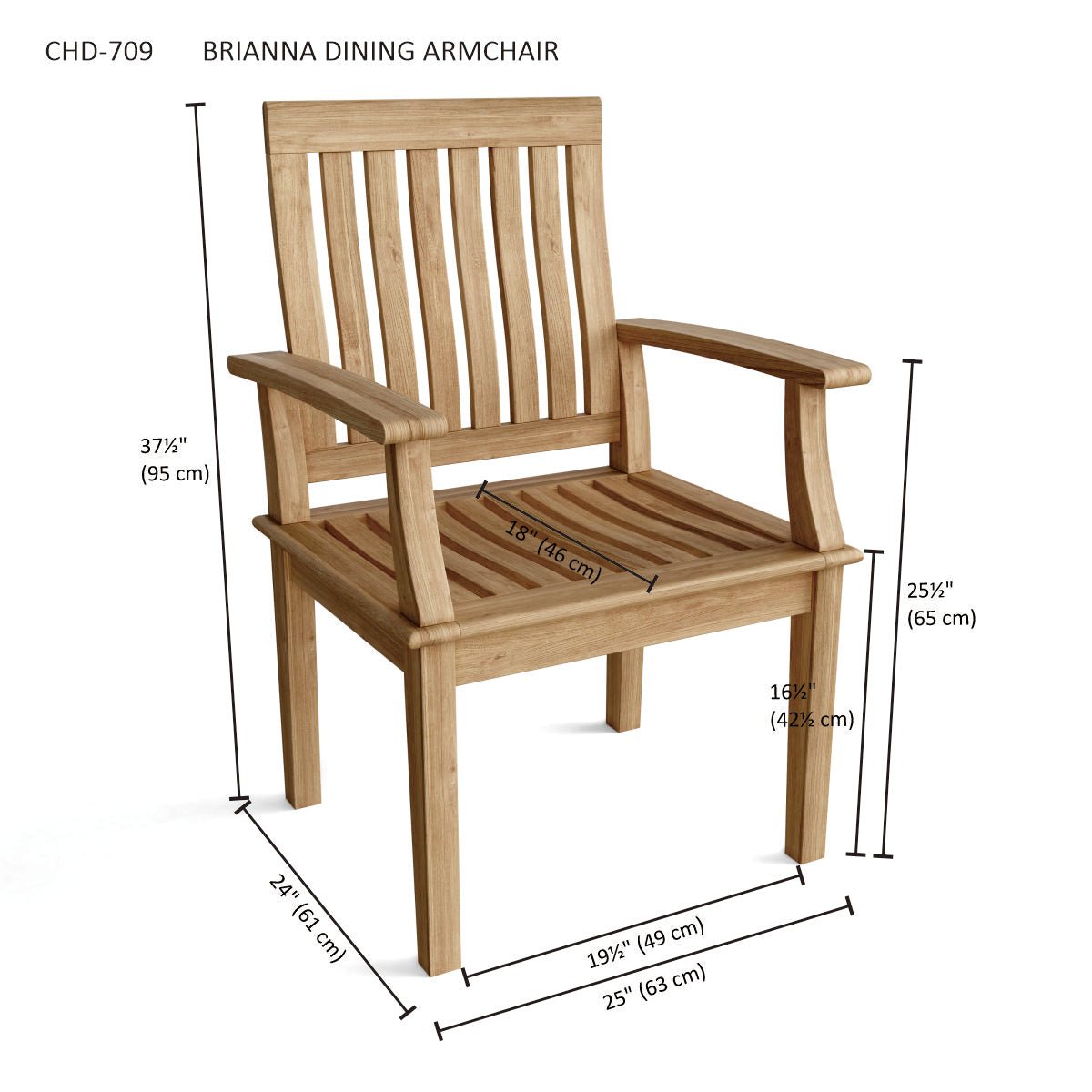 BRIANNA DINING ARMCHAIR - Clinch River Fishing USA