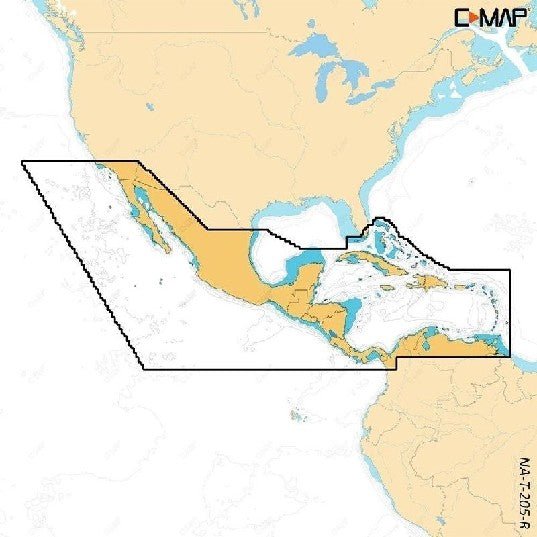 C-MAP Reveal X - Central America & Caribbean | M-NA-T-205-R-MS - Clinch River Fishing USA
