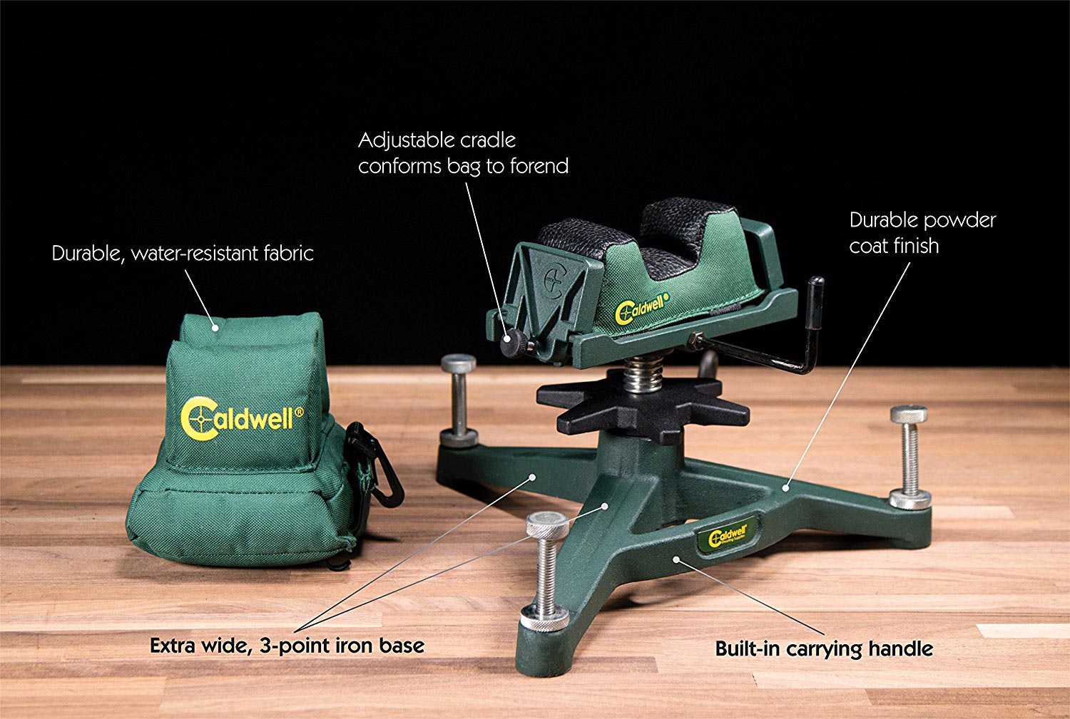 Caldwell The Rock Dlx Shooting Rest and Rear Bag Combo - Clinch River Fishing USA