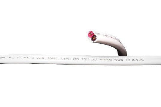 CAMERON CONNECT 10/2 WHT FLAT BOAT CABLE RED/BLK 100' | 10/2 WHITE FLAT BOAT-RB-100 - Clinch River Fishing USA