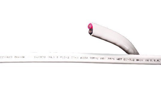 CAMERON CONNECT 8/2 WHT FLAT BOAT CABLE RED/BLK 100' | 8/2 WHITE FLAT BOAT-RB-100 - Clinch River Fishing USA