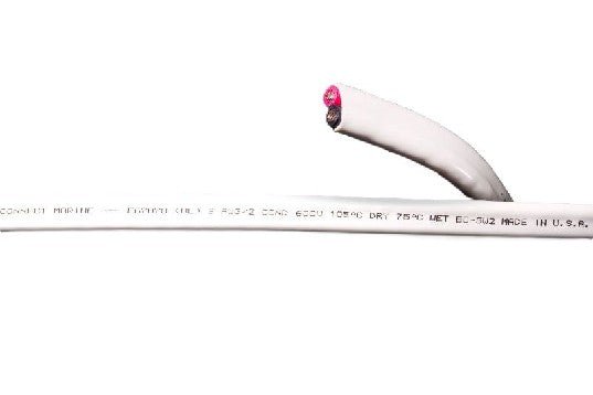 CAMERON CONNECT 8/2 WHT FLAT BOAT CABLE RED/BLK 50' | 8/2 WHITE FLAT BOAT-RB-50 - Clinch River Fishing USA