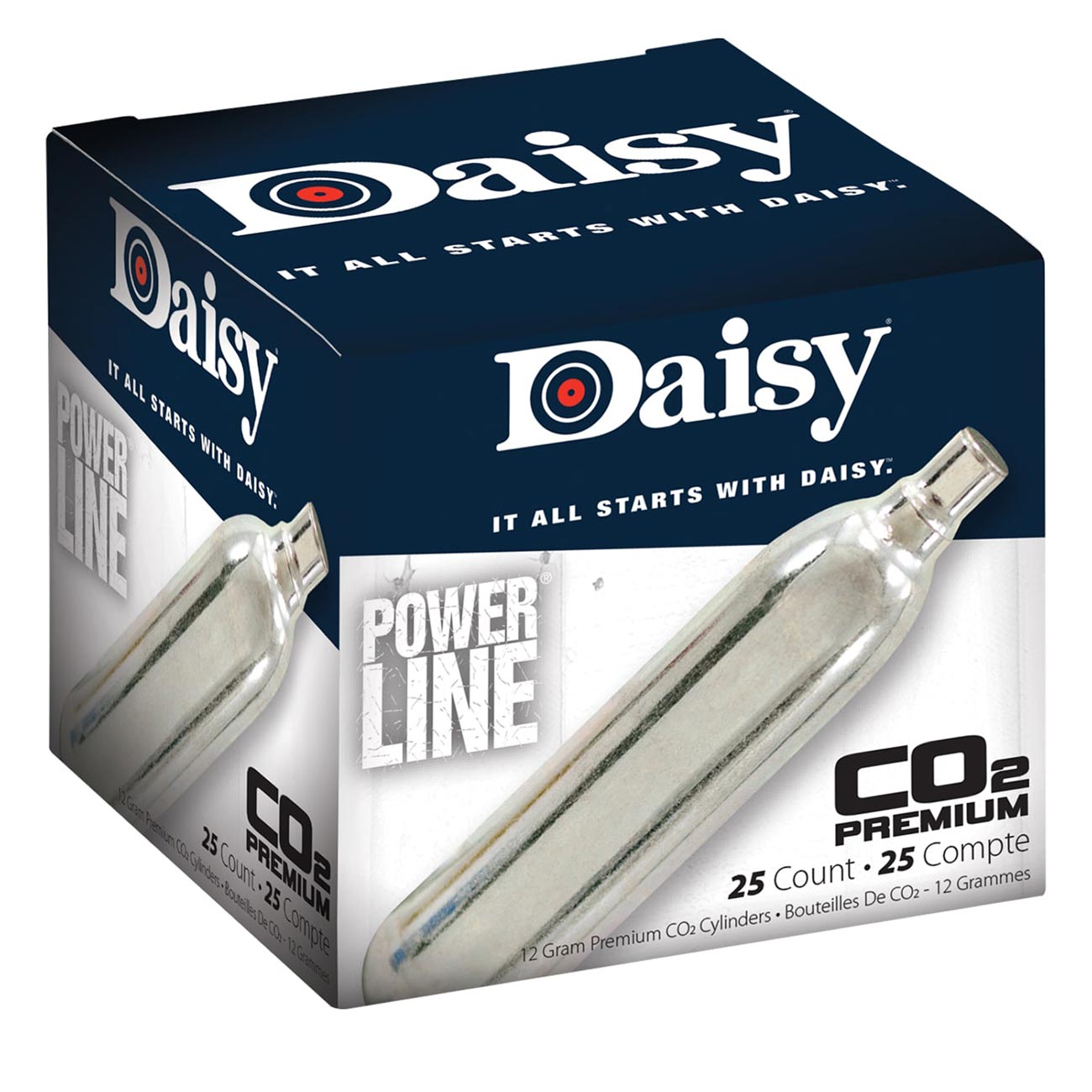 Daisy Powerline Premium 12-Gram CO2 Cylinders (25 per Box) - Clinch River Fishing USA