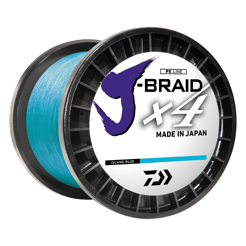 Daiwa J-BRAID x4 Braided Line - 30 lbs - 300 yds - Island Blue - Clinch River Fishing USA