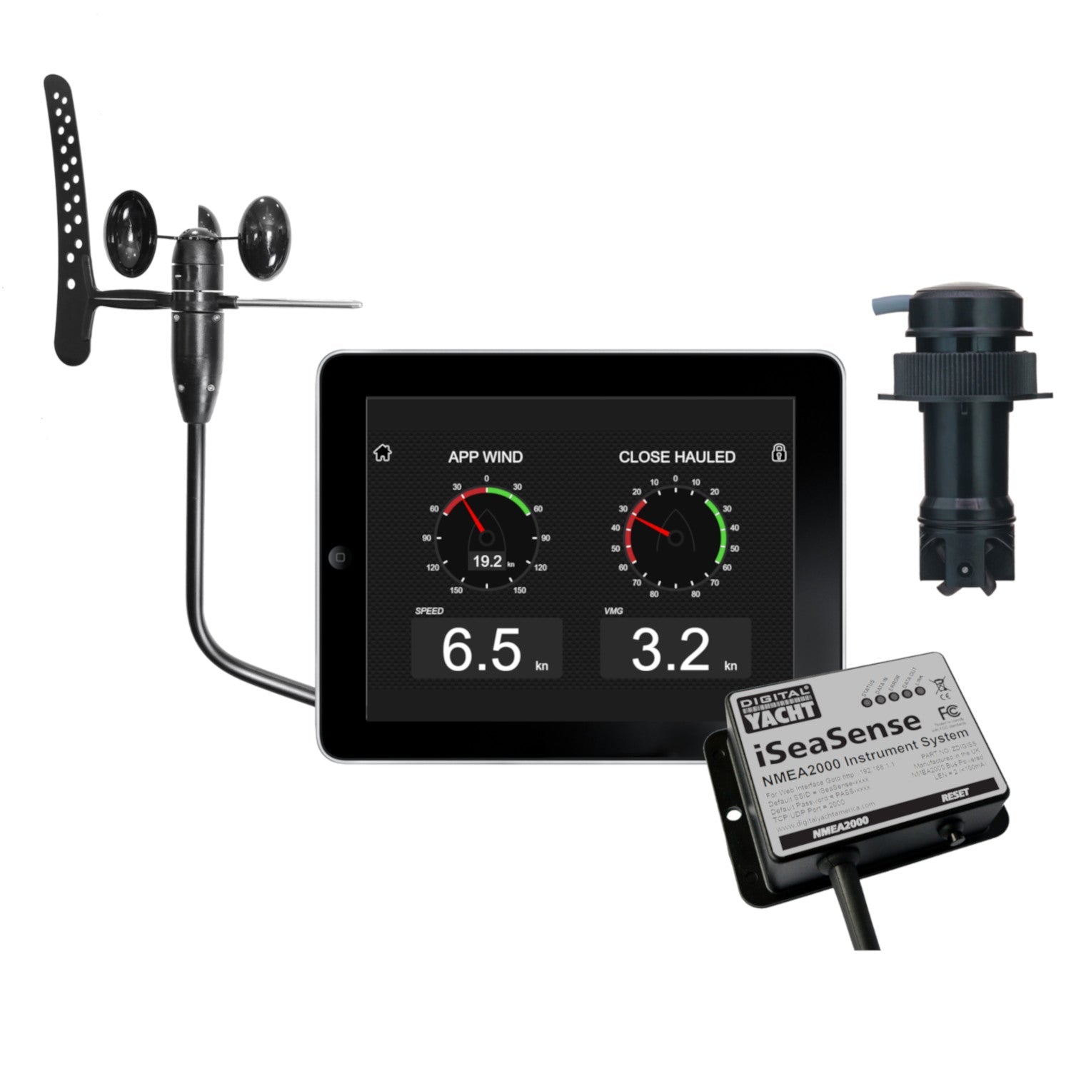 Digital Yacht iSEASENSE Speed/Depth/Temp/Wind Pack - Clinch River Fishing USA