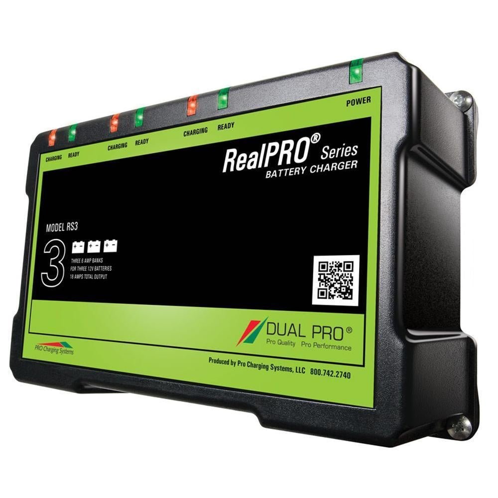 Dual Pro RS3 Battery Charger 3 Bank 18 Amps - Clinch River Fishing USA