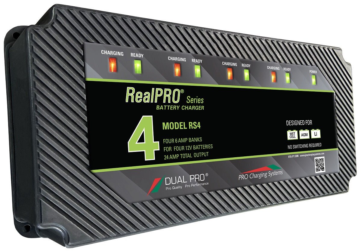 Dual Pro RS4 Battery Charger 4 Bank 24 Amps - Clinch River Fishing USA