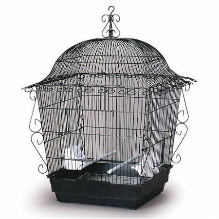 Elegant Scrollwork Bird Cage - White - Clinch River Fishing USA