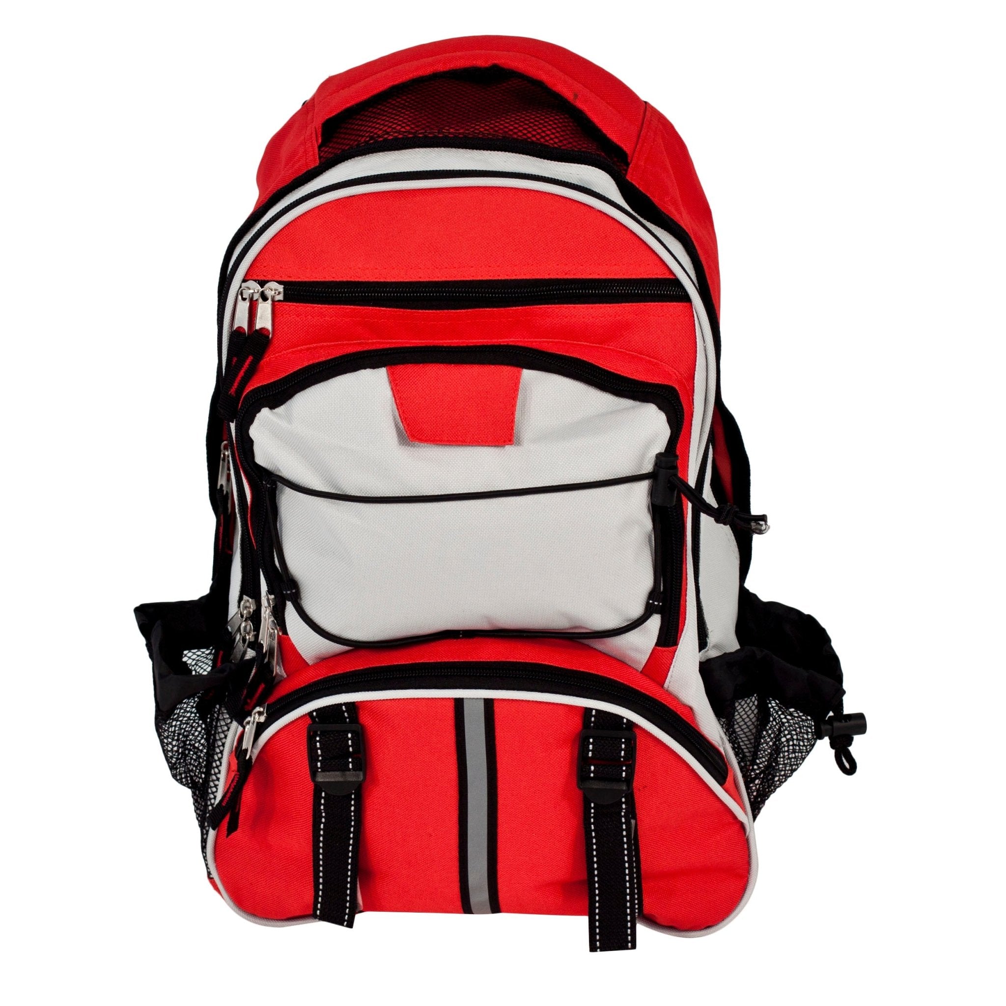 Elite Multi - pocket Hikers Backpack, Red - Clinch River Fishing USA
