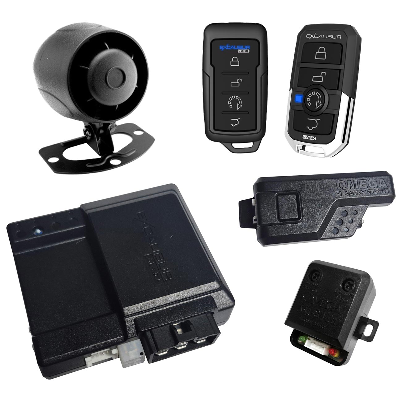 Excalibur 1-Way Car Alarm System with Remote Start GΓΓ΄ 1500 Foot Range - Clinch River Fishing USA