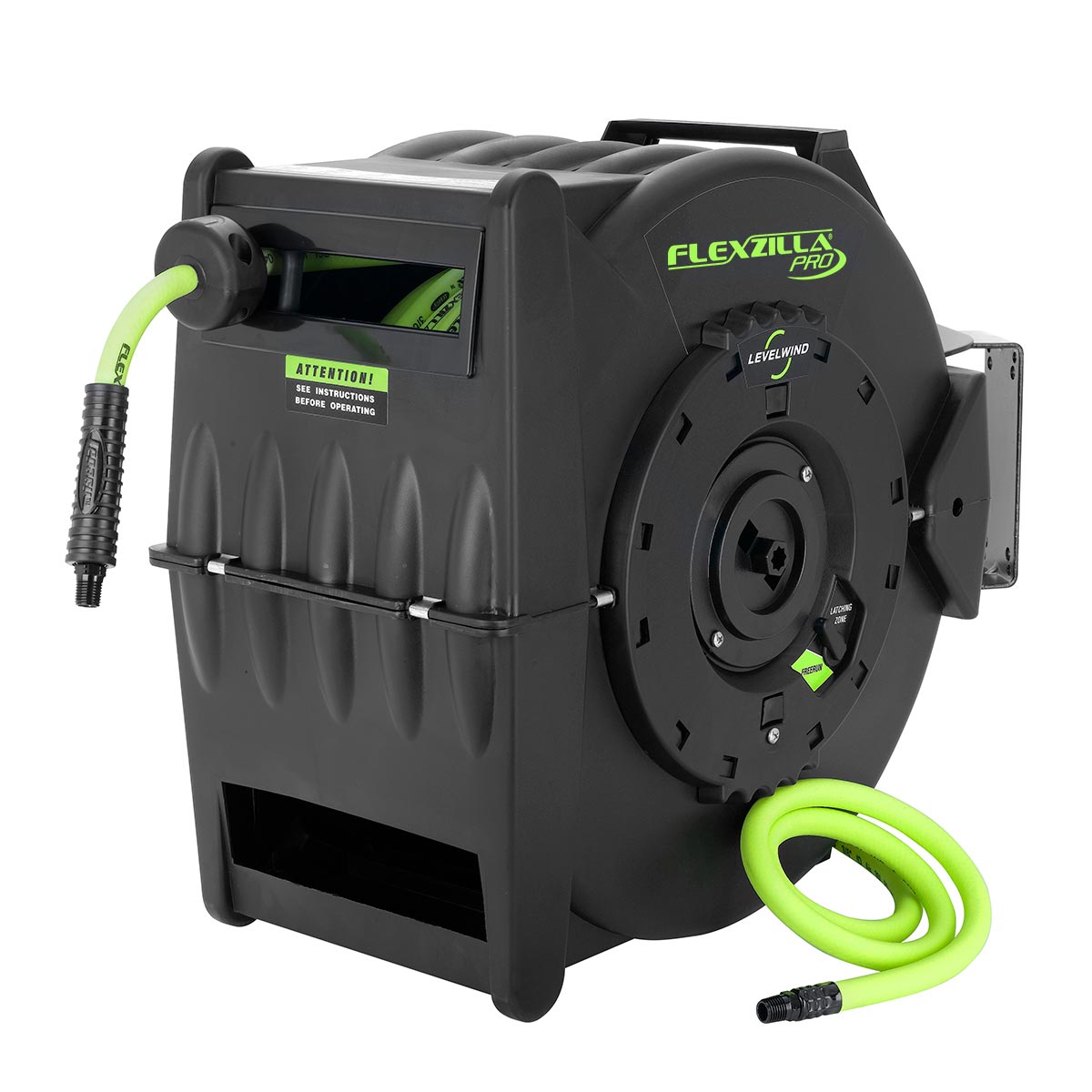 Flexzilla Retractable Air Hose Reel with Levelwind Technology 3/8" x 75' - Clinch River Fishing USA