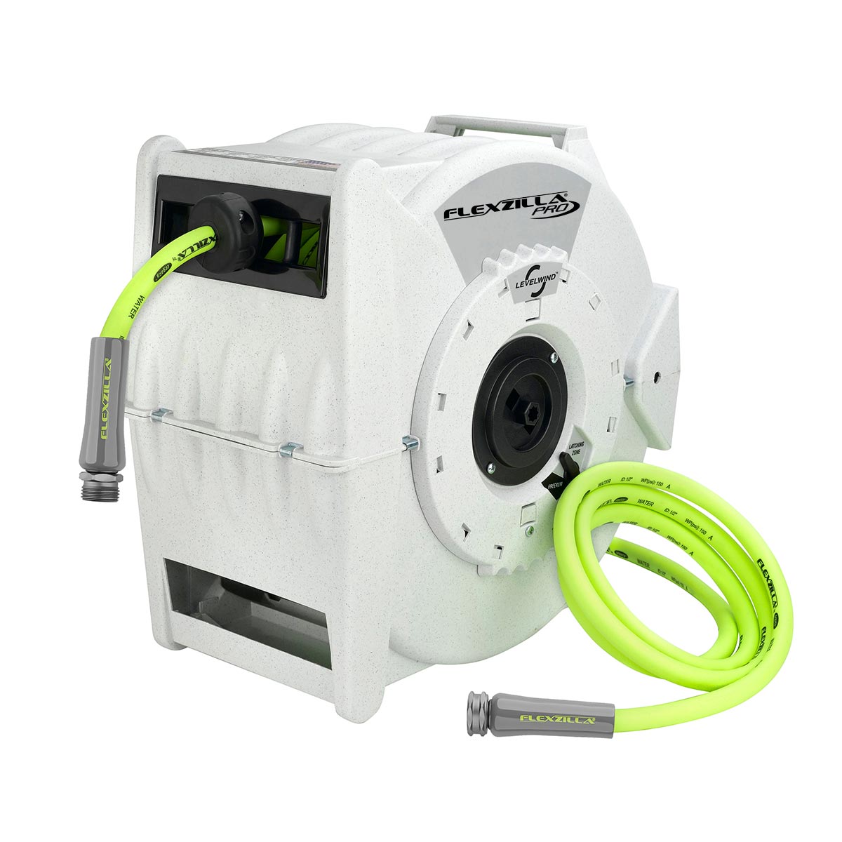 Flexzilla Retractable Water Hose Reel with Levelwind Technology 1/2" x 70' - Clinch River Fishing USA