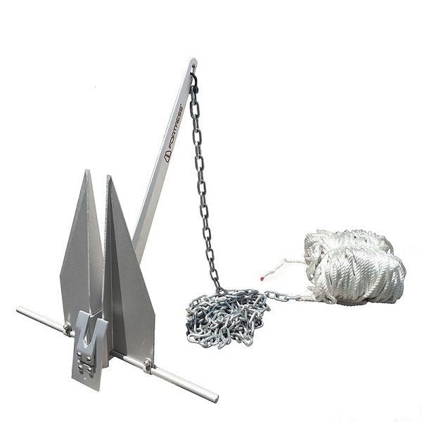 Fortress FX-11 7LB Anchor Anchoring System 250ft 3/8in Line, 15ft 1/4in G30 - Clinch River Fishing USA