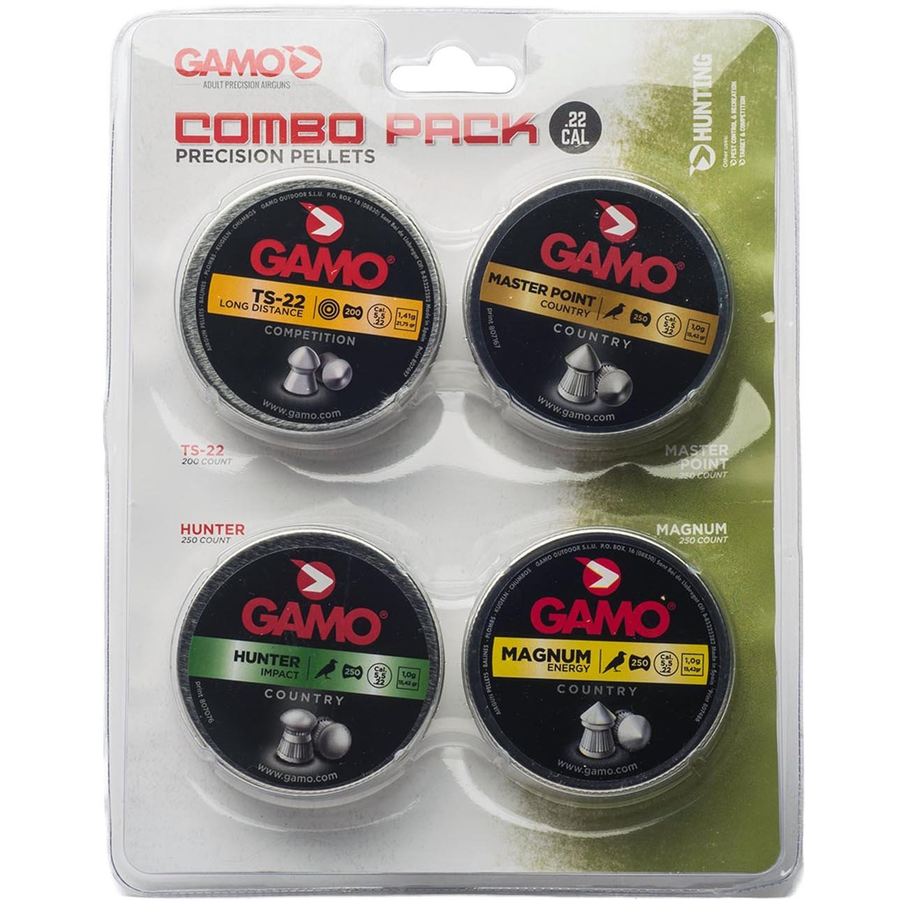 Gamo .22cal Assorted Pellet Combo Pack (950 Count) - Clinch River Fishing USA