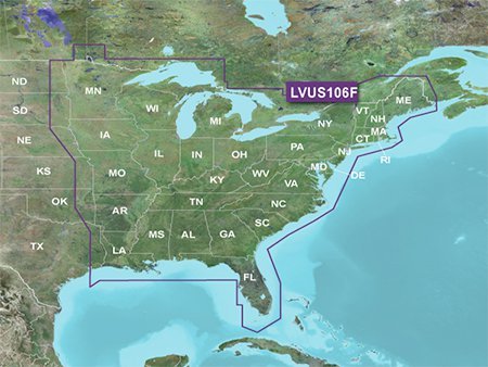 Garmin LVUS106F LakeVu g3 Ultra US - East - Clinch River Fishing USA