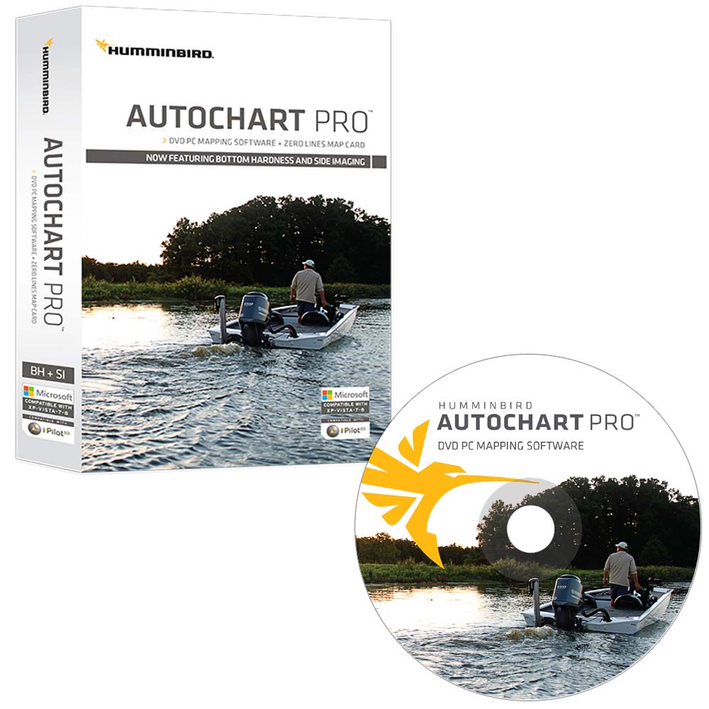 Humminbird AutoChart PRO DVD PC Mapping Software w/Zero Lines Map Card - Clinch River Fishing USA