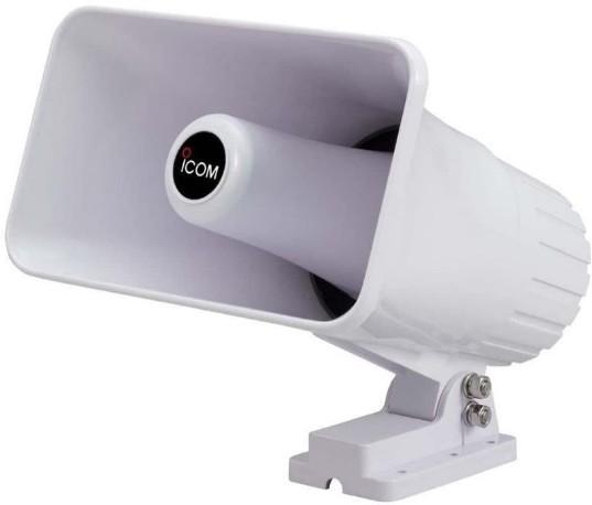 ICOM 40W hailer/speaker for fixed mounts; 4 ohm, extra UV protecting, all stainless steel hardware, heavy duty mounting bracket - Clinch River Fishing USA