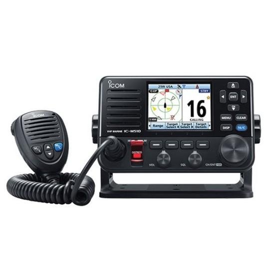 ICOM M510 PLUS VHF Fixed Mount, Class D DSC, with AIS | M510 PLUS 21 USA - Clinch River Fishing USA