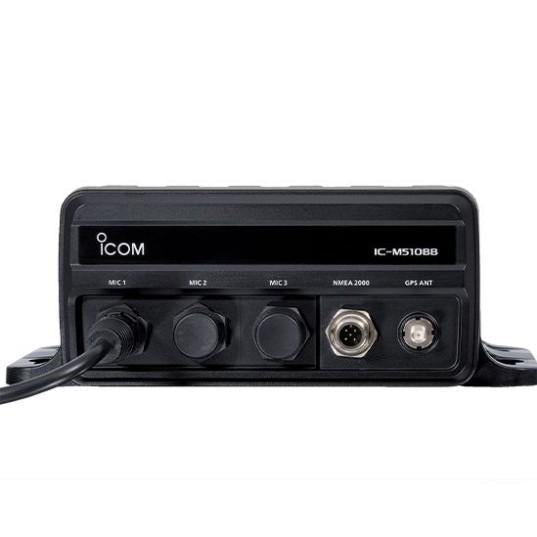 ICOM M510BB GW Black Box Marine VHF Fixed Mount w/AIS, WHITE HM-195GB, & Three CommandMic Ports | M510BB GW 21 USA - Clinch River Fishing USA