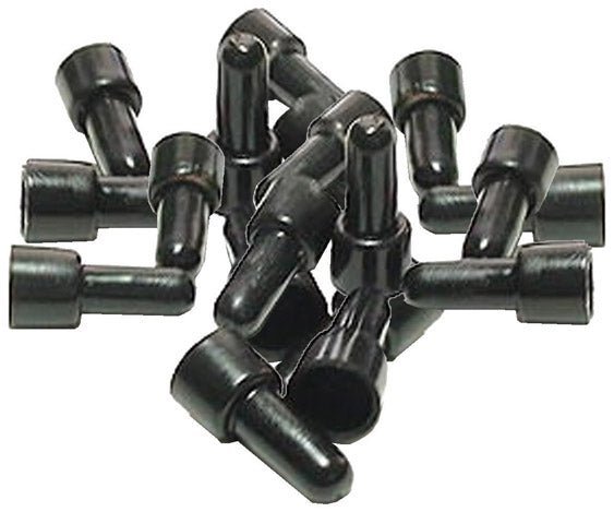 Installation Solution Long Barrel Nylon Crimp Caps 14/22ga. - Black (100 pack) - Clinch River Fishing USA