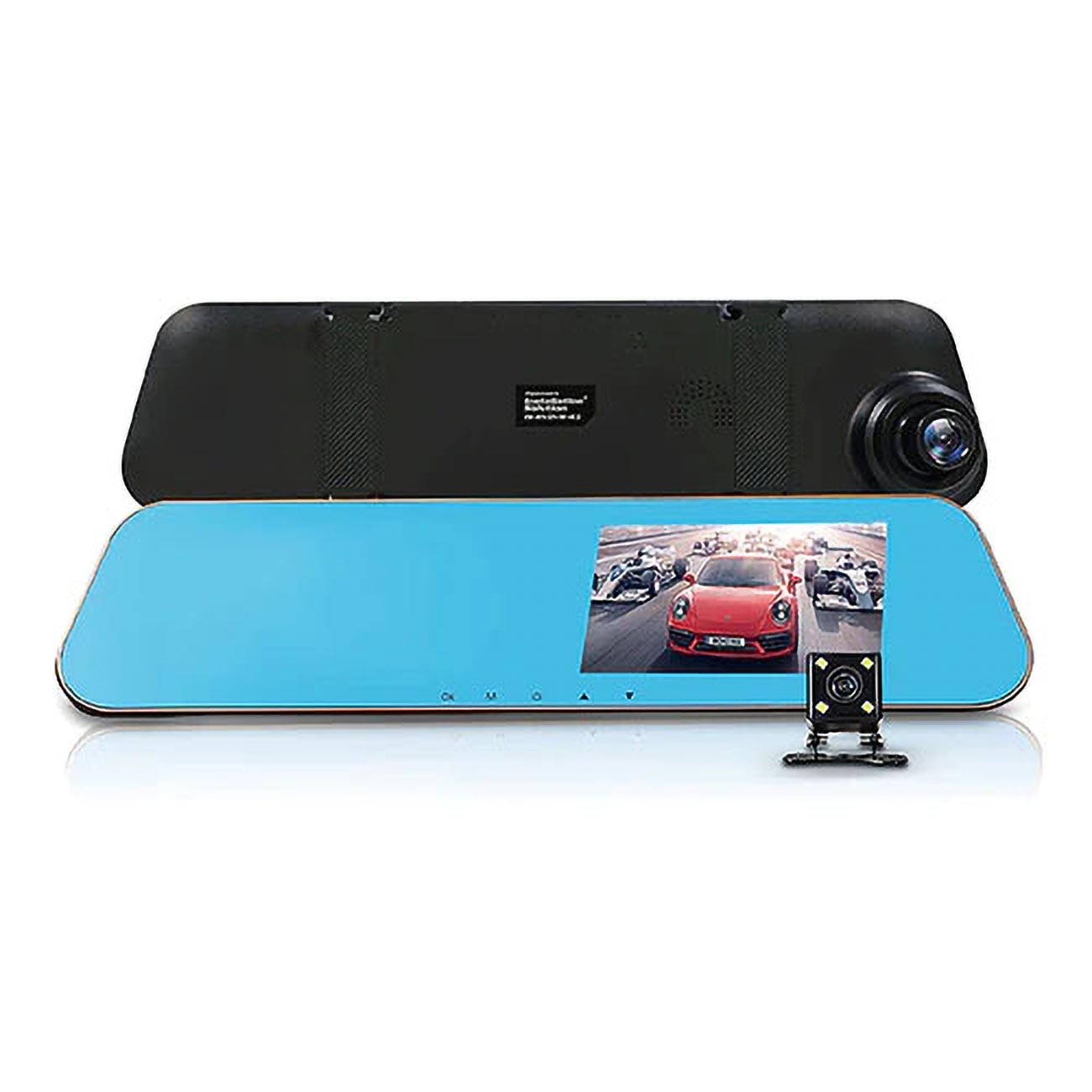 Installation Solution Mirror with Front/Rear View Cameras with 4.3" Monitor and DVR - Clinch River Fishing USA