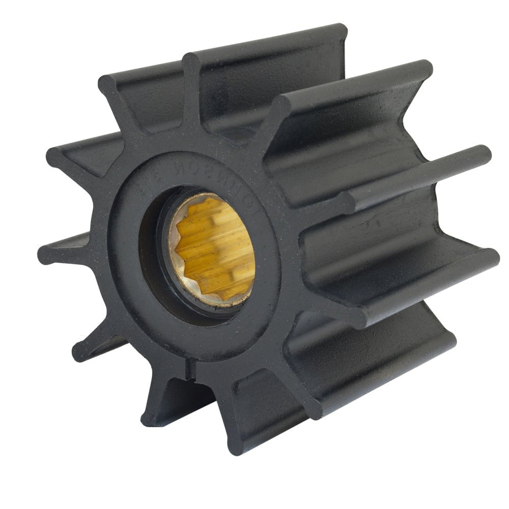 Jabsco Impeller Kit - 12 Blade - Neoprene - 3-¾" Diameter - Brass Insert - Spline Drive - Clinch River Fishing USA