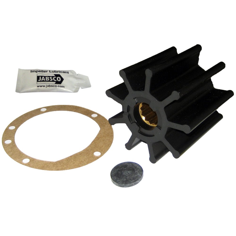 Jabsco Impeller Kit - 9 Blade - Nitrile - 3-3/4" Diameter x 3-1/2" W, 1" Shaft Diameter - Clinch River Fishing USA