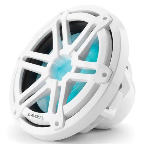 JL AUDIO M3-10IB-S-GW-I-4: 10" Marine Subwoofer, Infinite Baffle, Gloss White Sport Grille, RGB LED | 93531 | 010-03265-00 - Clinch River Fishing USA