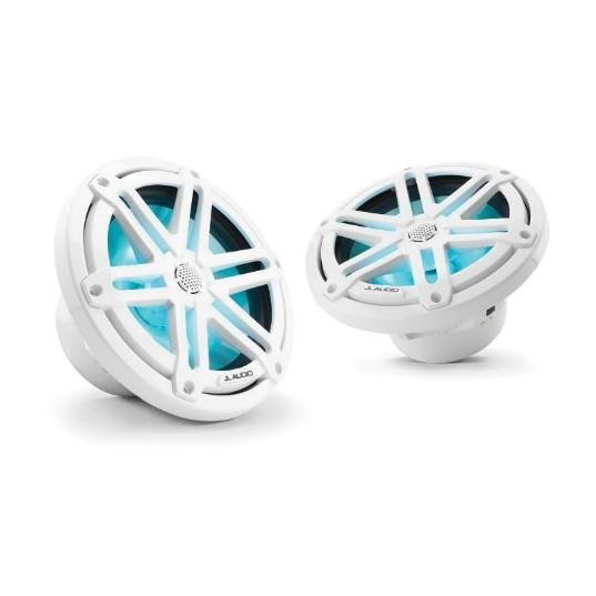 JL AUDIO M3-770X-S-GW-I: 7.7" Marine Speakers, Sport Grille, Gloss White, RGB LED, PAIR | 93523 | 010-03069-00 - Clinch River Fishing USA