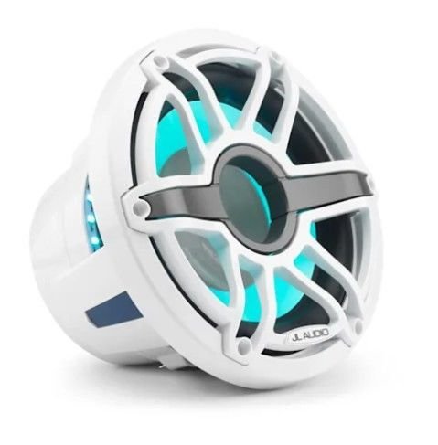 JL AUDIO M6-10W-S-GWGW-I-4: 10" Marine Subwoofer with LED and White Sport Grille, 4 O | 93645 | 010-03489-00 - Clinch River Fishing USA