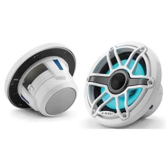 JL AUDIO M6-650X-S-GWGW-I: 6.5" Marine Speakers, Sport Grille, Gloss White Trim, White Grille, ILLUM | 93726 | 010-03093-00 - Clinch River Fishing USA