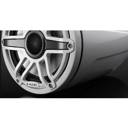 JL AUDIO M6-770ETXV3-GW-S-GWGW: 7.7" Tower Speakers, Gloss White Sport Grille, PAIR | 93654 | 010-03277-00 - Clinch River Fishing USA
