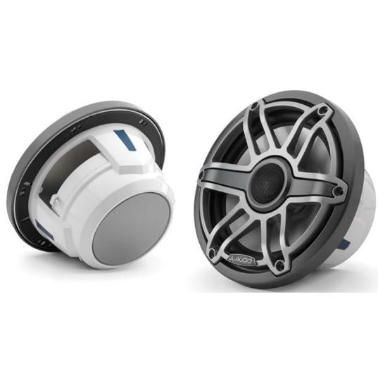 JL AUDIO M6-770X-S-GMTI: 7.7" Marine Speakers, Sport Grille, Gunmetal Trim Ring, Titanium Grille | 93603 | 010-03075-00 - Clinch River Fishing USA
