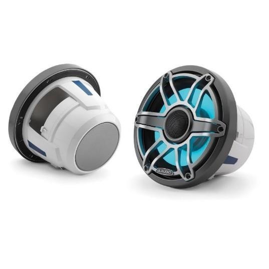 JL AUDIO M6-880X-S-GMTI-I: 8.8" Marine Speakers, Sport Grille, Gunmetal Trim, Titanium Grille, ILLUM | 93827 | 010-03099-00 - Clinch River Fishing USA