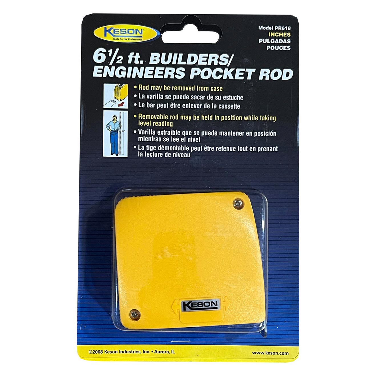 Keson Builder's Engineers Pocket Rod Length: 6.5 Foot (Units: Foot & Inches) - Clinch River Fishing USA