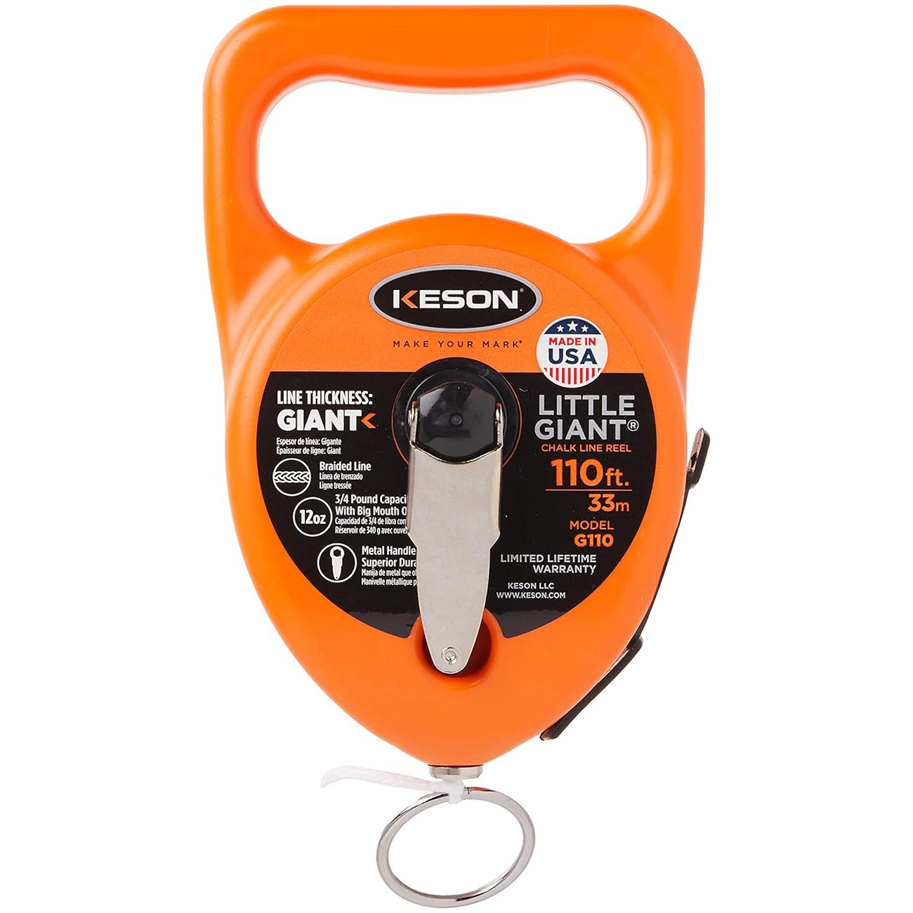 Keson "Little Giant" Chalk Line Reel - 110 ft. - Clinch River Fishing USA
