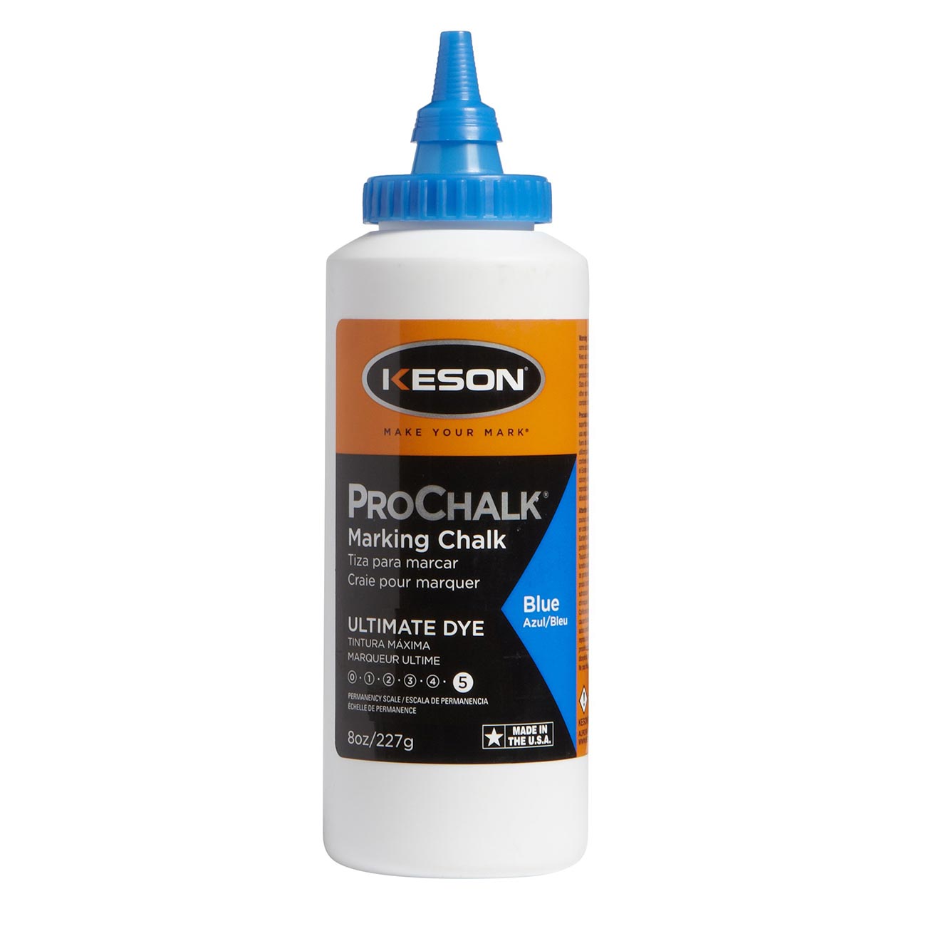 Keson ProChalk Ultimate Permanent Waterproof Chalk Dye (5 oz.) - Blue - Clinch River Fishing USA