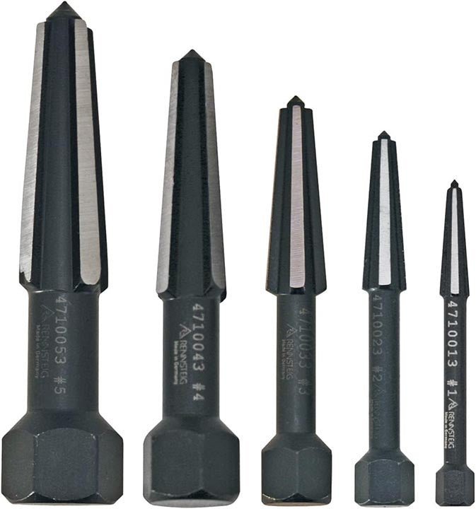 Knipex Rennsteig Double-Edged Fluted Screw Extractor Set - Size 1 to 5 (5-Piece) - Clinch River Fishing USA