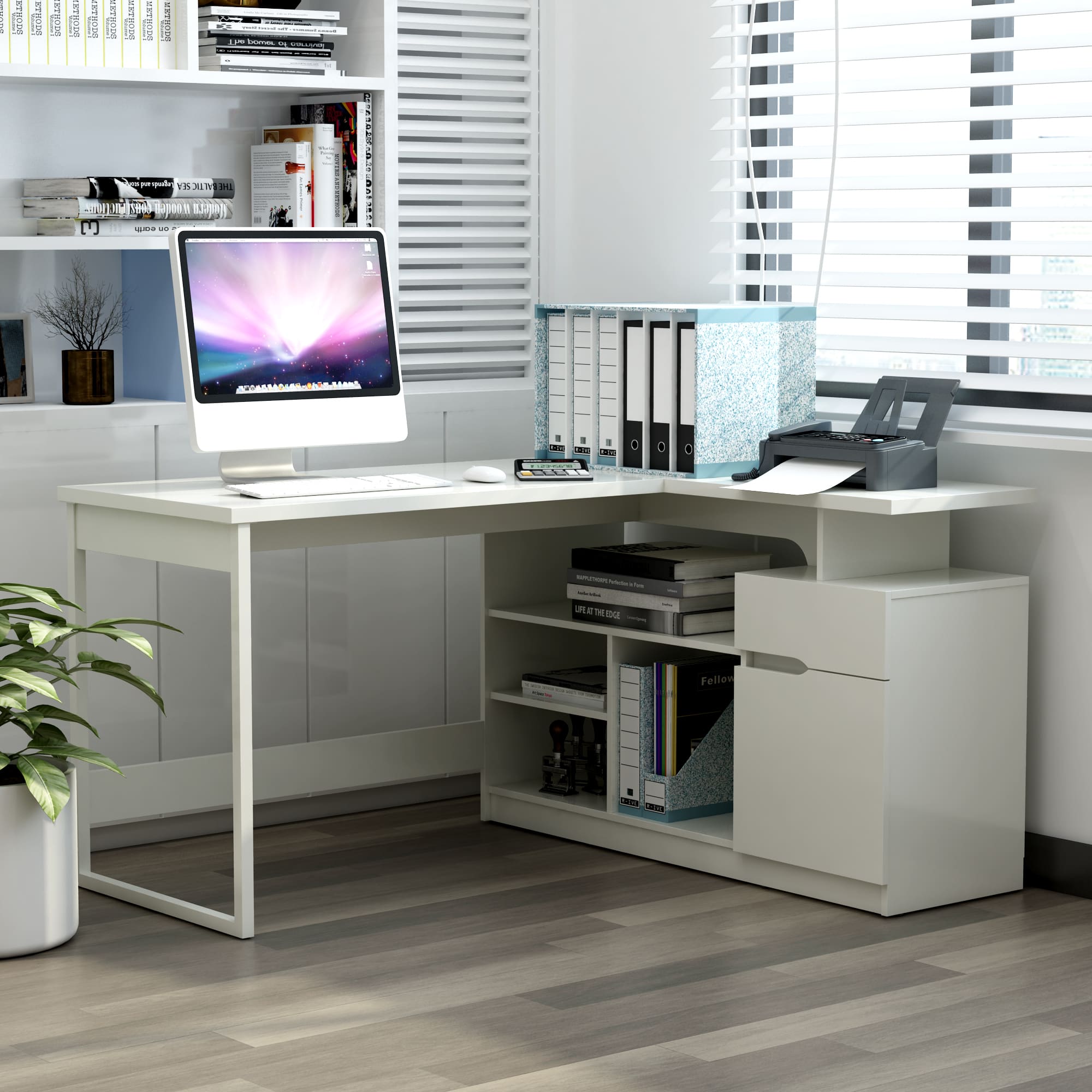 LEXI 55β³ L-SHAPED CORNER DESK - Clinch River Fishing USA
