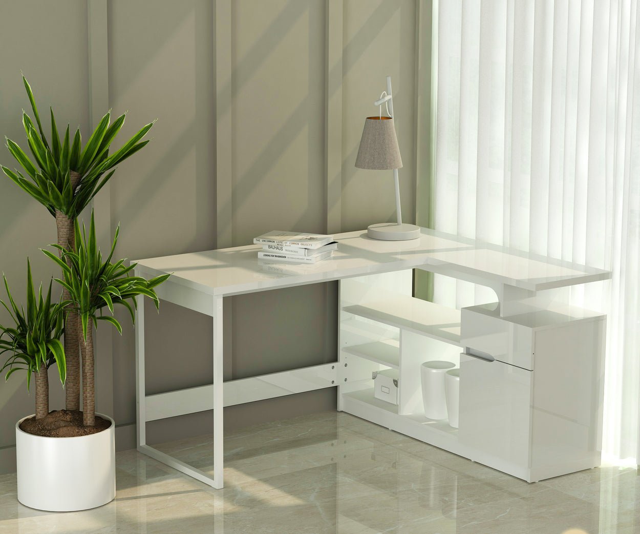 LEXI 55β³ L-SHAPED CORNER DESK - Clinch River Fishing USA