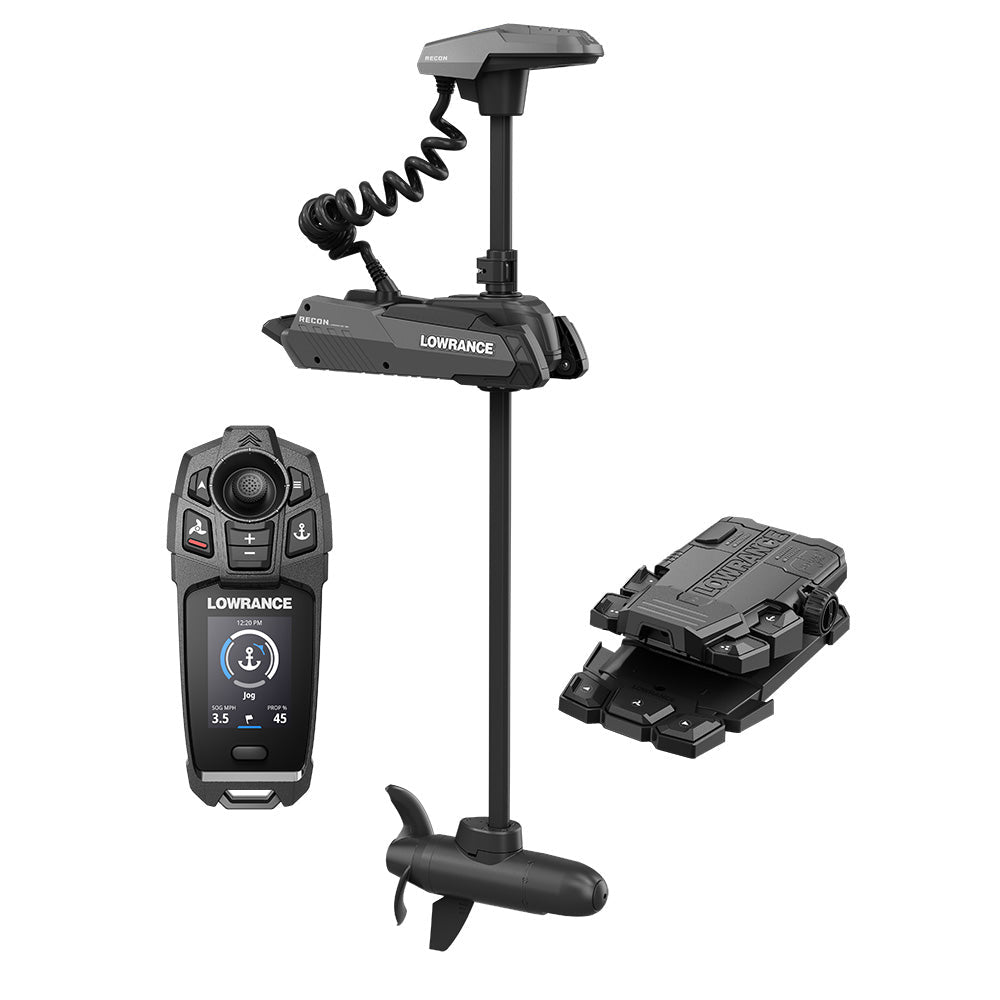 Lowrance Recon™ FW 48" Trolling Motor - Includes Freesteer Joystick Remote, Wireless Foot Pedal & HDI Nosecone - Clinch River Fishing USA