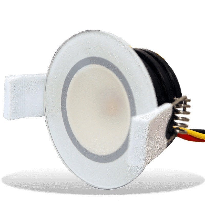 Lumishore LUX DL65 Downlight Full Spectrum CRGBW 12/24vDC 5 Watt White Bezel - Clinch River Fishing USA